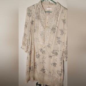 Floral Lace Tunic Dress